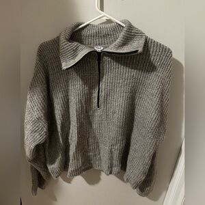 Knit zip up garage sweater